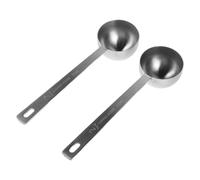 Ipetboom 2pcs Kitchen Spoons Measuring: Measuring Spoon for Coffee Milk Fruit Powder Loose Tea Dry Spice Jar Cooking Baking 30ml Silver