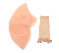 Ipetboom 2Pcs Latex Bald Cap Set for Adults Thick Scalp and Mesh Net Bald Head Cover for Cosplay, Party Accessory, Makeup, and Monk