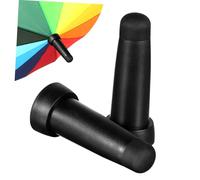 Ipetboom 2pcs Long Pole Umbrella Top Hat Umbrella End Tip End Cap Rain Umbrella Tip Cane Pole Umbrella Caps Ferrule Windproof Repair Umbrella Replacement Tops Cover Ends for Rubber Black