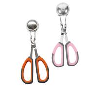 Ipetboom 2pcs Meatball Tongs Meatball Former Making Tools Scoop Ball Maker Portable Molds Stainless Steel Spoon 430 Handles