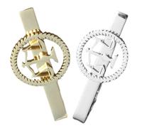 Ipetboom 2pcs Men Stainless Steel Libra Scale Tie Clips Gold and Silver Tie Pin Set for Formal Business, Wedding Necktie Accessories Suitable for Lawyers and Office Wear