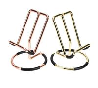 Ipetboom 2pcs Metal Desktop Phone Stands with Flexible Gooseneck, Universal Mobile and Tablet Holders for Charging, Gold and Rose Gold Cellphone Supports for Home and Office Use