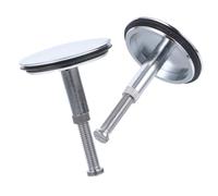 Ipetboom 2pcs Metal Flat Seal Bathtub Drain Plug Bathroom Sink Stopper Tap Hole Plug Kitchen Washbasin Drain Replacement for Tub Use