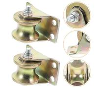 Ipetboom 2Pcs Metal Pulley Roller Steel Pulley Wheels Heavy-Duty Track Rollers for Sliding Doors Suitable for Gate and Door Adjustment