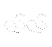 Ipetboom 2pcs Miniature Dollhouse Lighting String Lights Battery Powered Mini LED Fairy String Lights for Dollhouse Accessories and Tiny Decorative Crafts, for Miniature Models and Fairy