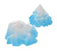 Ipetboom 2pcs Miniature Floeberg Aquarium Decor Iceberg Ornament for Fish Tank Landscaping Safe for Freshwater Saltwater Versatile Underwater Decoration for All Tank