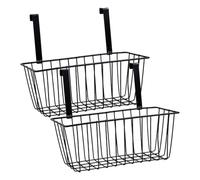 Ipetboom 2pcs Multi Function Hanging Basket Iron Wire Shelf Water Resistant Storage Organizer for Kitchen Spices Bathroom Soap Shampoo Holder Space Saving
