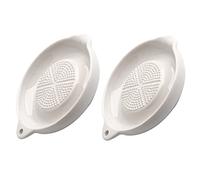 Ipetboom 2pcs Multipurpose Grinding Bowls for Garlic Crushers Creative Mincers for Sweet Potato Crushers and Grinding Supplies in White Kitchen Accessories