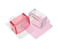 Ipetboom 2pcs Nail Art Stamps French Tip Tool Diy Nail Stamper Jelly Stamping Plates Template Kit for Home Manicure Beauty Tool