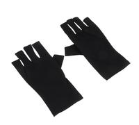 Ipetboom 2pcs Nail Gloves UV Shield Gloves Half-Finger Wear-Resistant Comfortable Polyester Refreshing Breathable Design for Camping Sport