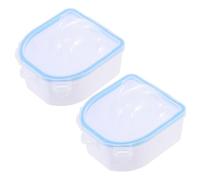 Ipetboom 2pcs Nail Removal Bowls Double-layer Manicure Wash Bowls for Safe Nail Polish Removal for Home Salon Use Material for Care