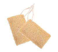 Ipetboom 2pcs Natural Loofah Dishwashing Sponge Set Kitchen Cleaning Loofah Scrubber Sponges for Dishes and Bathing