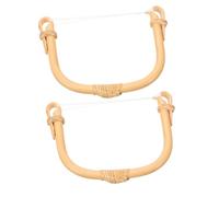 Ipetboom 2pcs Natural Rattan Replacement Teapot Handles for Ceramic Pots, Bamboo Kettle Handle Replacement Buckle, Suitable for Teapots 11-13cm Distance, Sturdy Tea Accessories for Home and Travel