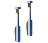 Ipetboom 2pcs Nautical Decor Wooden Oar Wall Decor Paddle Mediterranean Style Creative Design Wood for Nursery