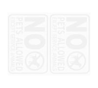 Ipetboom 2pcs No Pets Allowed Sign Transparent Weatherproof Vinyl Decals for Store Window Door Clear Bold No Dogs Inside Notice for Business Restaurants Supermarkets Food Shops