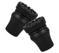 Ipetboom 2pcs Non-Slip Rubber Tips for Walking Sticks 22 Mm Diameter Wear-Resistant Cane Foot Replacement Sl lack Design for Seniors Use at Homes and Parks