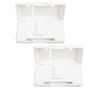 Ipetboom 2pcs Oboe Reed Box Slots Storage Container Plastic Reed Guard Case for Traveling Musicians Performance Practice
