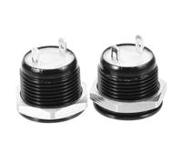 Ipetboom 2pcs Oxidized Black Push Button Switch with LED Light Momentary Micro Travel Tactile Replacement for Car Industrial DIY Electronics