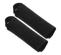 Ipetboom 2pcs Padded Walker Handle Covers Silicone and Cloth Material, Arched Ergonomic Forearm Pads Anti-slip Dot Texture, Easy Installation for Offset Cane and Walking Cane, for Outdoors