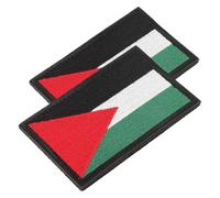 Ipetboom 2pcs Palestine Flag Patch Embroidered Arm Badge for Clothes Backpacks Jackets Decorative Backpack Patches for Daily Use Travel Parties Easy to Apply and Remove