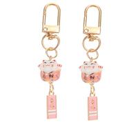 Ipetboom 2Pcs Pendant Ceramic Phone Hanging Decor Keychain Cute DIY Accessory for Bags Phones Keys Lightweight Stylish Charm for
