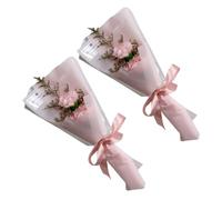 Ipetboom 2Pcs Pink Eternal Rose Soap Flower Bouquet for Valentine’S Day and Graduation, Delicate Scented Bath Soap Flowers Set for Home Décor and Festival Celebrations