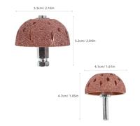 Ipetboom 2Pcs Pneumatic Grinding Heads Tungsten Alloy Buffing Wheels 55Mm 42Mm with Linking Rod for Vehicle Tire Repair and Metal Polishing