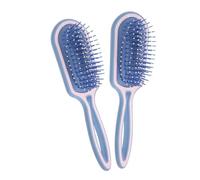 Ipetboom 2pcs Portable Hair Brush Ergonomic Detangle Comb Scalp Massage Function for All Hair Types Convenient Travel