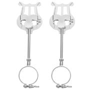 Ipetboom 2pcs Portable Music Stands for Clarinet Oboe Sheet Music Holder Lightweight Lyre Clip for Marching Band Practice