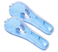 Ipetboom 2pcs Portable Travel Case Holder Compact Protective Storage Box with Buckle Closure Sturdy Material Lightweight Safety Travel Organizer