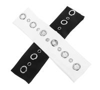 Ipetboom 2pcs Punk Style Hollow Eyelet Design Headbands Black White Breathable Elastic Stretchy Hair Bands for Women Music Festival Retro Rock Accessory