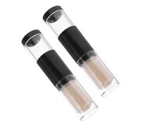 Ipetboom 2pcs Push-type Bottle Brush Makeup Brush Foundation Blush Travel Powder Applicator