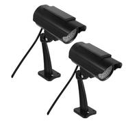 Ipetboom 2pcs Realistic Dummy Cctv Security for Outdoor Indoor Use - Discreet Fake Dome Camera Props without Battery for Home Office Garage