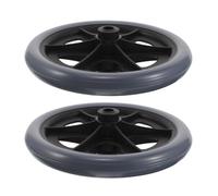 Ipetboom 2pcs Replacement Front Wheel for Wheelchair with Solid Rubber Tire, Plastic Caster Wheel Providing Stable Support and Enhanced Maneuverability, for Home Use and Hospitals