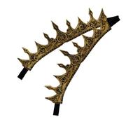 Ipetboom 2pcs Retro Baroque King Crowns for Men Medieval Headpiece for Stage Performances Cosplay Birthday Royal Costume Accessories