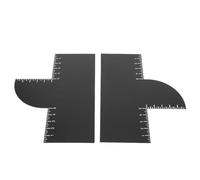 Ipetboom 2pcs Reusable Barber Shape Tool with Measurement Scale for Hairline Beard Styling Ergonomic Hairline Maker Card for Precise Edge Grooming Flexible Plastic Enhancement Cards for