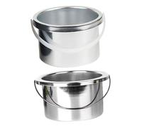 Ipetboom 2pcs Reusable Wax Melting Pots Silicone Metal Replacement Dish for Hive