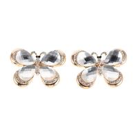 Ipetboom 2pcs Rhinestone Butterfly Brooch for Women Vintage Alloy Lapel Pin with Crystal Bling Decorative Badge for Coat Suit Shawl Hat Scarf Accessories Stylish Brooch Clips for Dresses