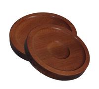 Ipetboom 2Pcs Rotary Whiskey Glass Coasters with Anti-skid Round Wood Base Smooth Finish Drink Cup Pads for Whisky Bar Use Elegant and Stable Protective Mats