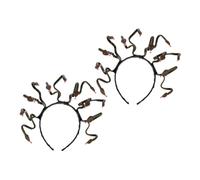 Ipetboom 2pcs Scary Snake Hairband for Halloween Carnival Cosplay Realistic Headpiece Party Supplies Comfortable Fit Unique Design for Theatrical Performances and Dress Up Events