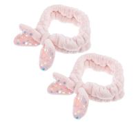Ipetboom 2pcs Sequins Bow Hair Bands Elastic Head Wraps for Washing Face Makeup Spa Comfortable Hair Accessories for Women Daily Use and Party