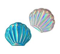 Ipetboom 2pcs Shell Shape Foldable Makeup Mirror Compact Portable Double Sided Cosmetic Mirror for Women Travel and Home Use Random Color Random Color