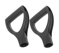 Ipetboom 2pcs Shovel Linking Handles Digging Raking Tool D Shaped Plastic Grip Digging Tools Handle Replacement Household Shovel Replacement Garden Fork D Black