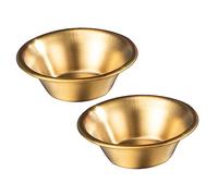 Ipetboom 2Pcs Small Stainless Steel Steak Sauce Cups Dipping Containers for Family and Restaurant Use Lightweight Kitchen Sauce Holders for Birthday Parties and Western Food