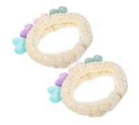 Ipetboom 2pcs Soft Spa Headbands Love Heart Hair Bands for Women Makeup Headband for Washing Face