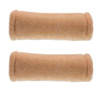 Ipetboom 2pcs Soft Velvet Crutch Pads Elastic Bands, Breathable Underarm Cushion and Light Brown Handle Covers for Adult Crutches, Replacement Padding for Comfortable Armpit Support