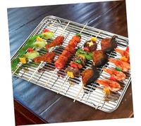 Ipetboom 2pcs Stainless Steel Baking Rack Nonstick Cooling Rack for Oven and Grill Use Wire Cooking for Bacon Cookies Cakes and Bread Cooling