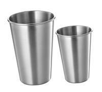 Ipetboom 2Pcs Stainless Steel Beer Cups Broken-Resistant Multi-Functional Party and Office Water Tumblers for Home Use