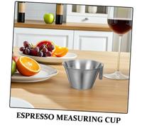 Ipetboom 2PCS Stainless Steel Espresso Shot Cups with Handle Dual Scale Liquid Measuring Pitchers V Shaped Mouth Coffee Extraction Cups for Precise Dosing and Brewing
