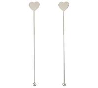 Ipetboom 2pcs Stainless Steel Juice Swizzle Sticks Cocktail Drink Stirrers for Wine Milk Coffee Bar Use